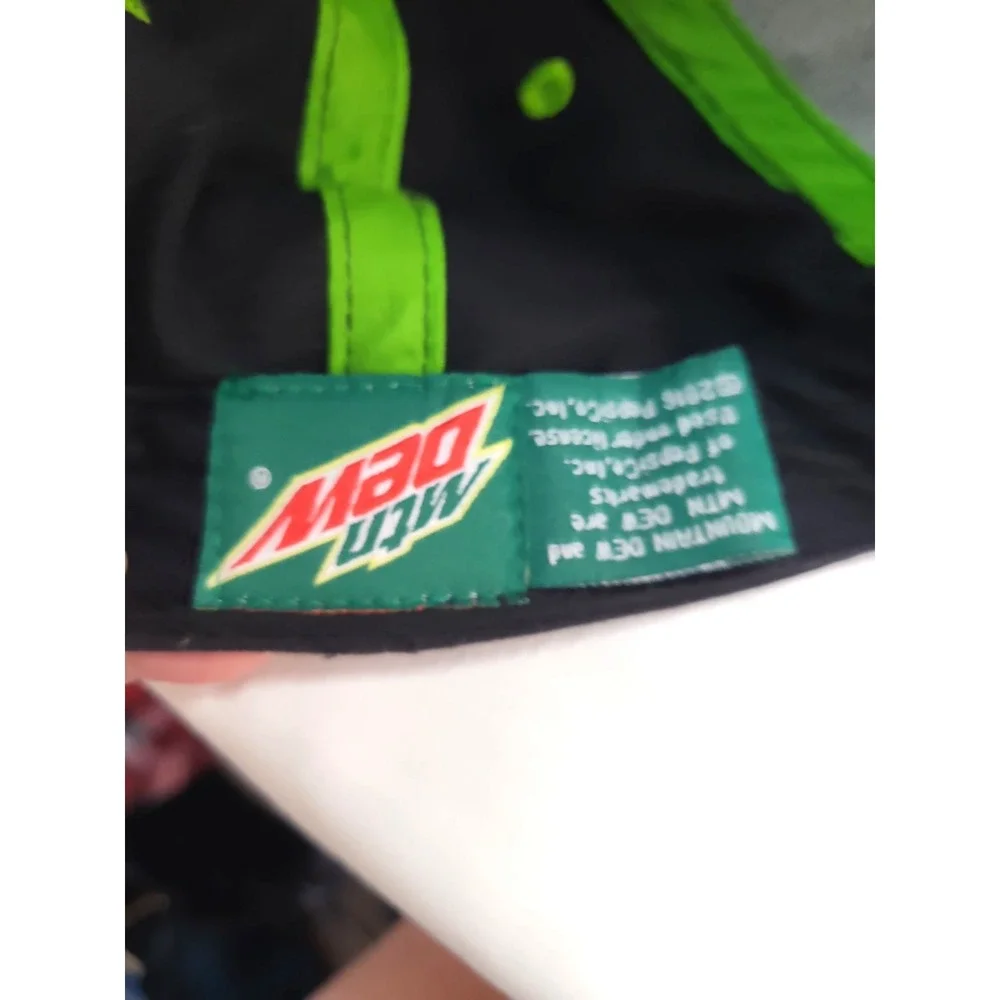 Vtg Mountain Dew Embroidered PepsiCo Checkered Trucker Snapback Hat Cap NWOT